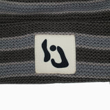 STRIPED CUFF WAFFLE BEANIE