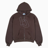 STITCHED LOGO ZIP HOODIE