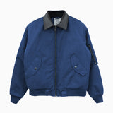 LEATHER COLLAR BOMBER JACKET