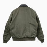 LEATHER COLLAR BOMBER JACKET