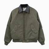 LEATHER COLLAR BOMBER JACKET