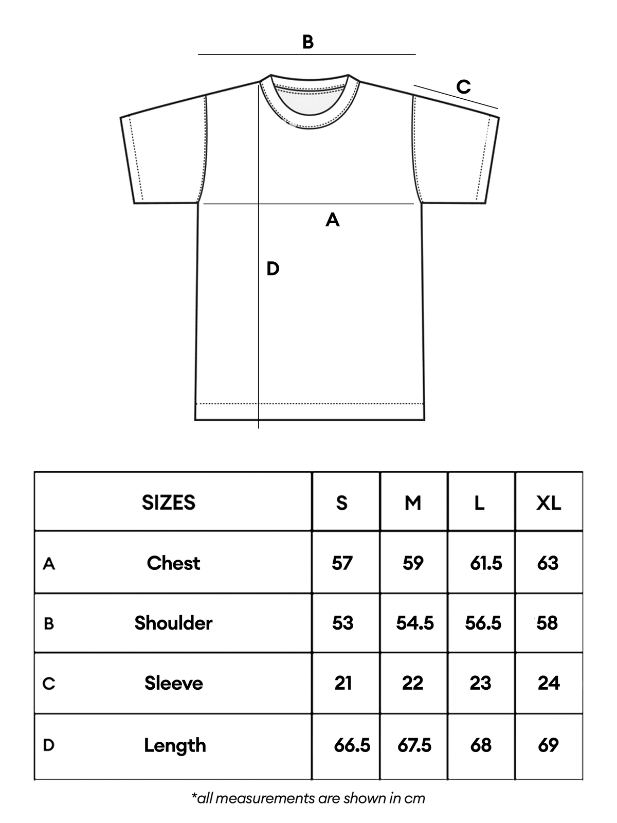 BLANKS 3 PACK size chart