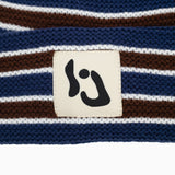 STRIPED CUFF WAFFLE BEANIE