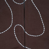 STITCHED LOGO ZIP HOODIE